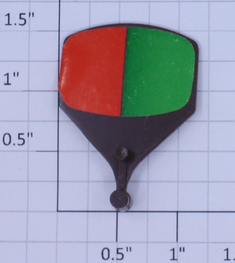 Lionel 5122-56 O27 Gauge Brown Track Turnout Switch Red/Green Position Flag