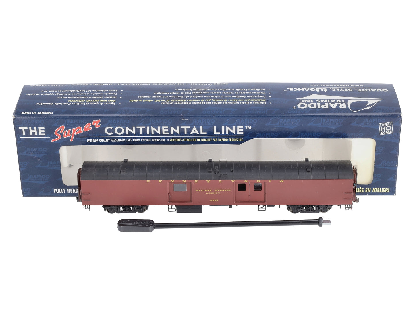 Rapido Trains 106072 HO Scale Pennsylvania 73' 6" Smooth Side Baggage #9325