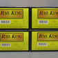 MTH 30-6133 O Reading RailKing O-27 Streamlined Passenger Car Set (Set of 4) NIB