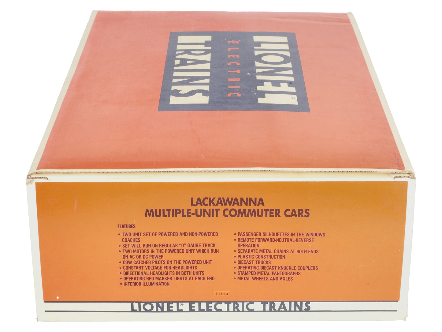 Lionel 6-18304 O Gauge Lackawanna Multiple-Unit Powered Commuter Cars Set LN/Box