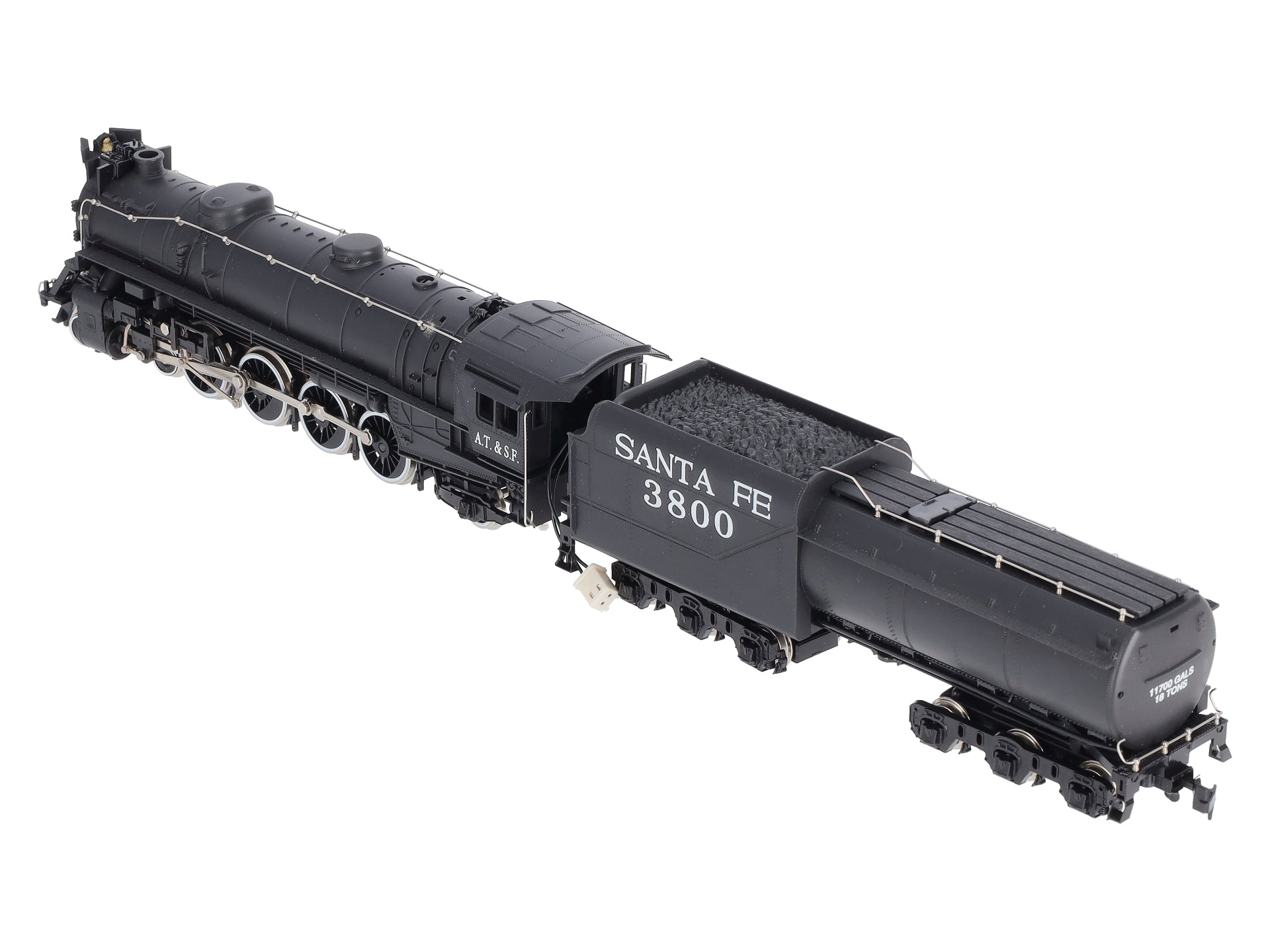 IHC M630 HO Scale Santa Fe Mountain 4-8-2 Steam Locomotive & Tender #3800 LN/Box
