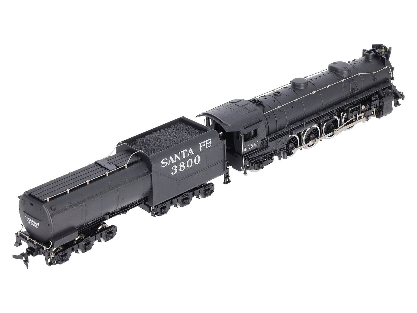 IHC M630 HO Scale Santa Fe Mountain 4-8-2 Steam Locomotive & Tender #3800 LN/Box