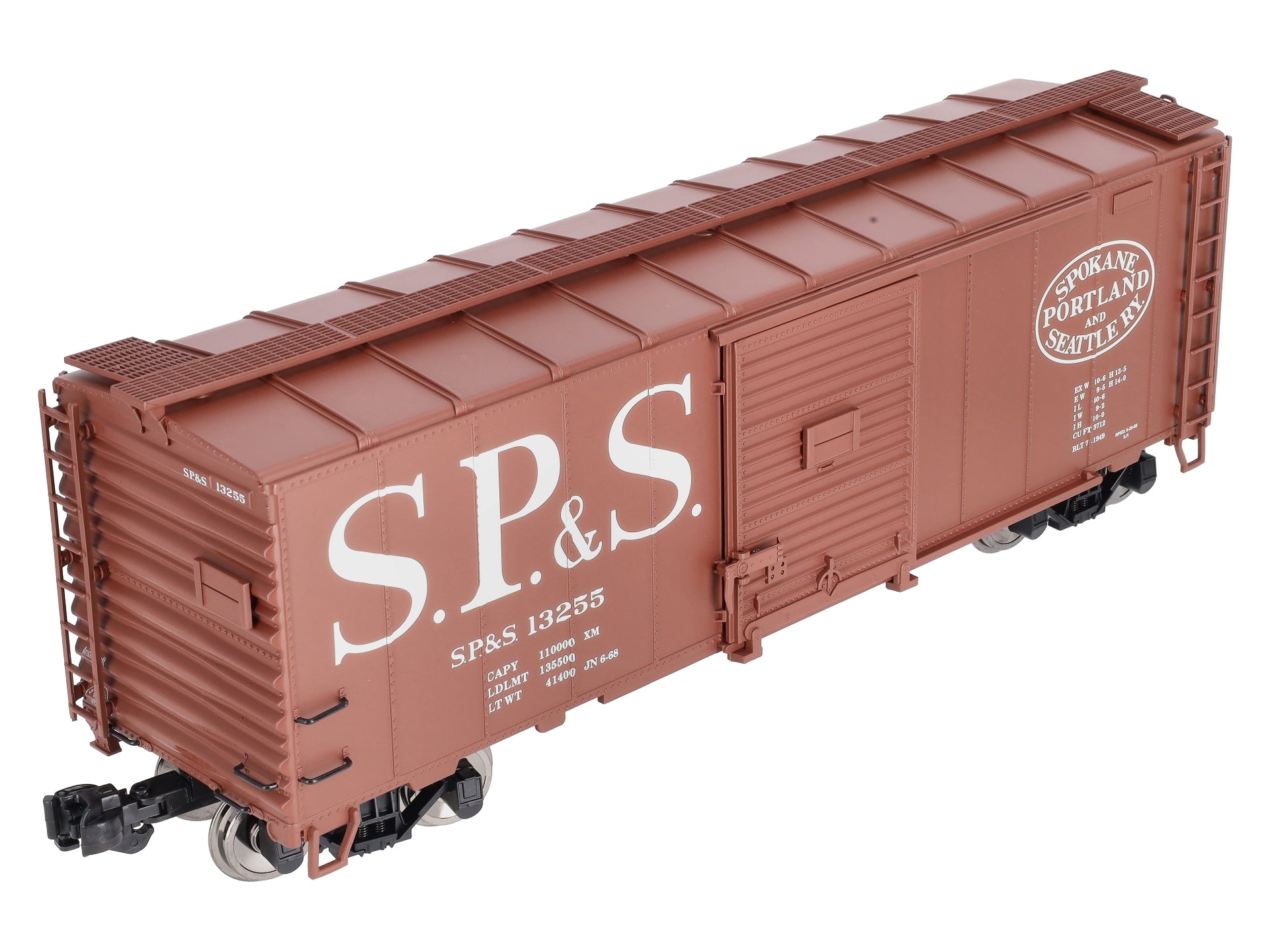 Aristo-Craft 46048CD SP&S Steel Boxcar #13255 - Metal Wheels