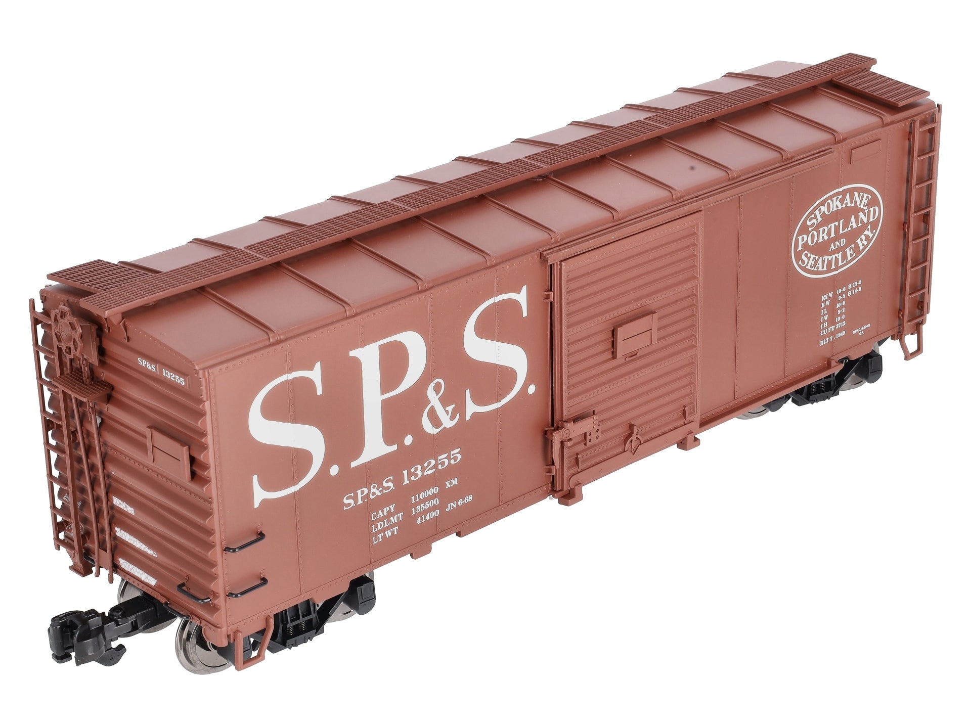 Aristo-Craft 46048CD SP&S Steel Boxcar #13255 - Metal Wheels