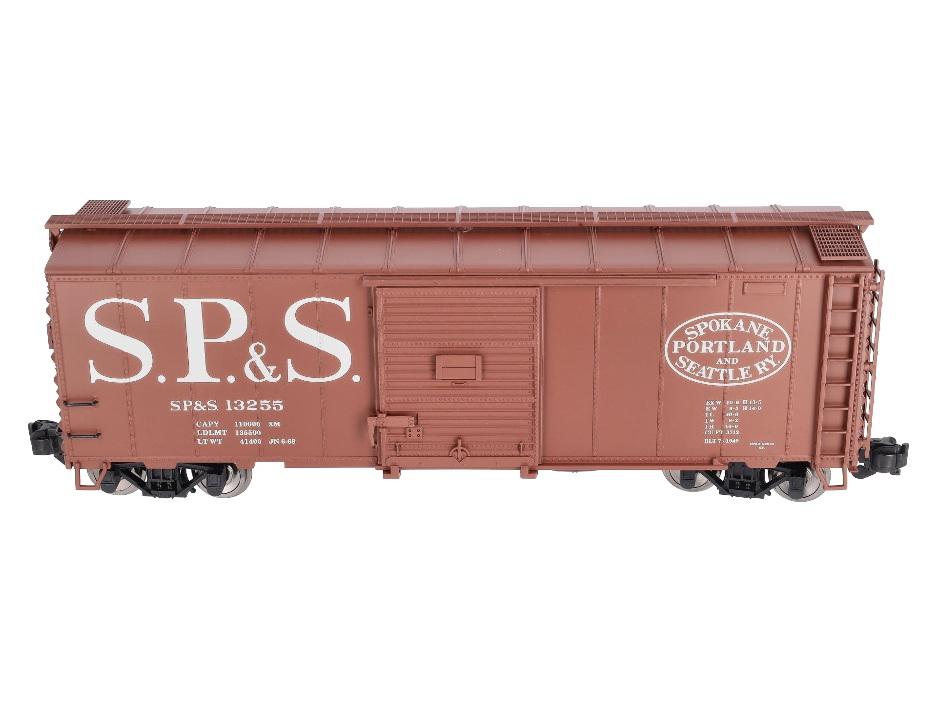 Aristo-Craft 46048CD SP&S Steel Boxcar #13255 - Metal Wheels