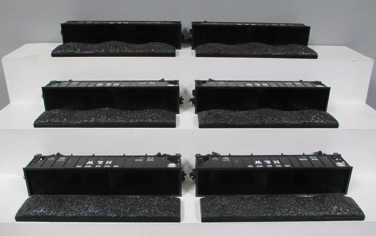 MTH 20-97061 O Norfolk & Western Premier 4-Bay Hopper Freight Cars (Set of 6) LN/Box