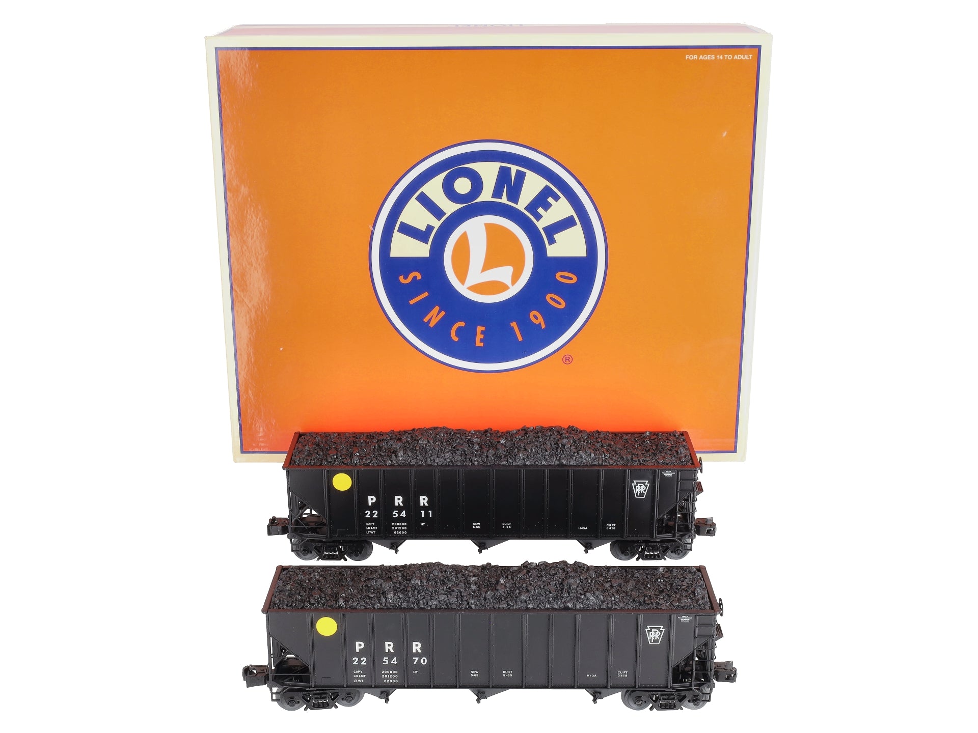 Lionel 2126159 O Pennsylvania 100 Ton Hopper Pack C (Set of 2)