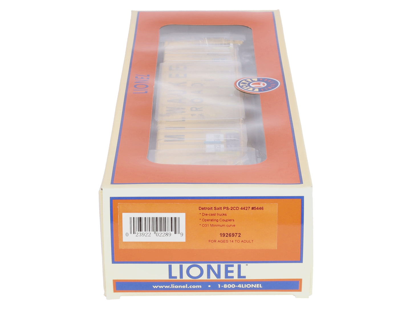 Lionel 1926972 O Milwaukee Road (Detroit Salt) PS-2CD 4427 Covered Hopper #5446
