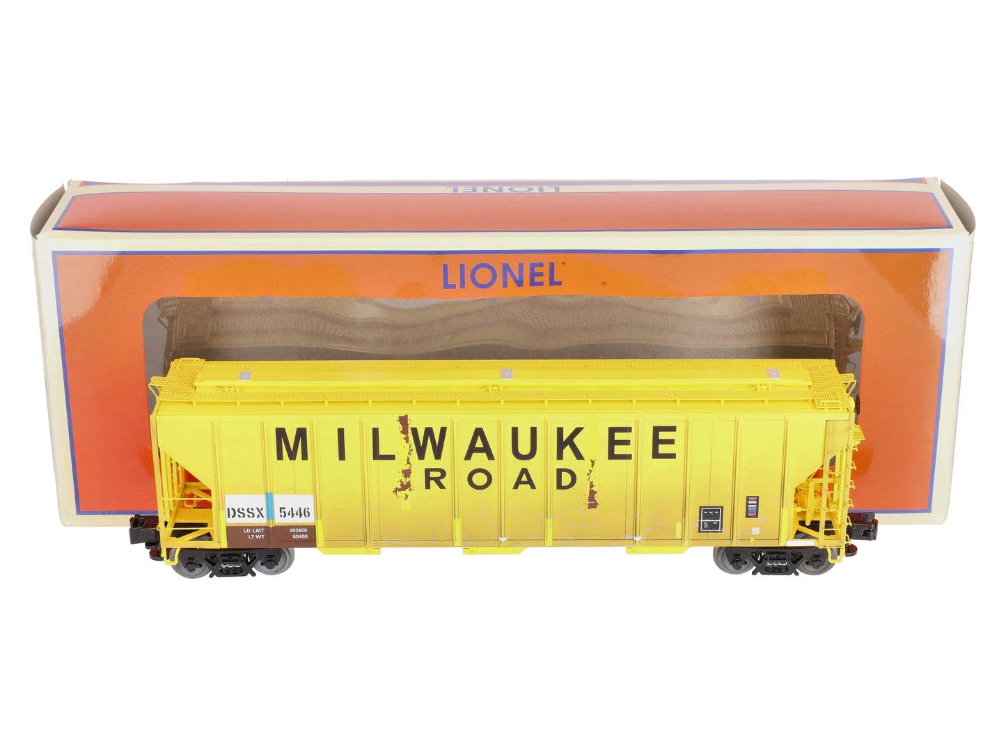 Lionel 1926972 O Milwaukee Road (Detroit Salt) PS-2CD 4427 Covered Hopper #5446