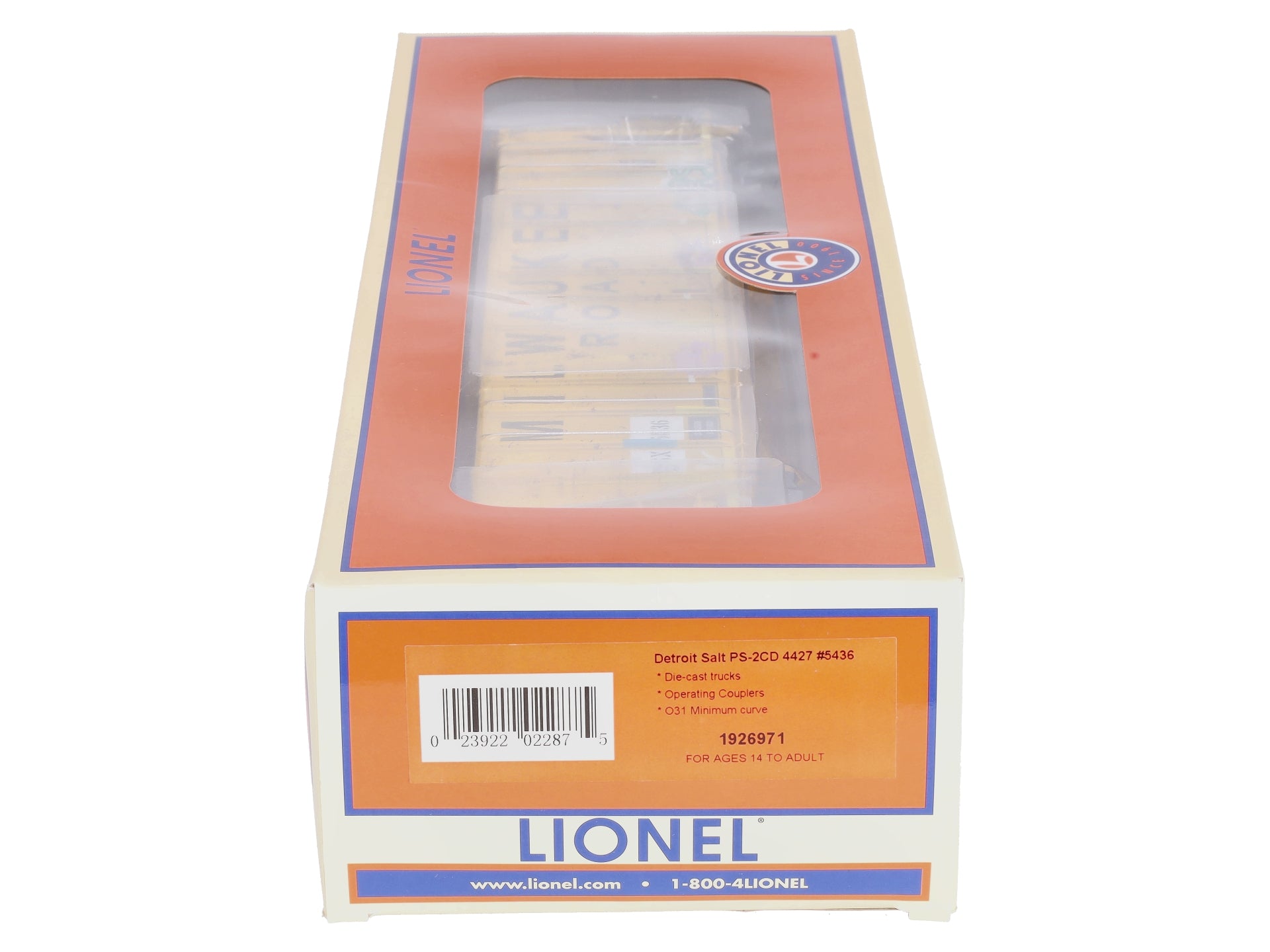 Lionel 1926971 O Milwaukee Road (Detroit Salt) PS-2CD 4427 Covered Hopper #5436