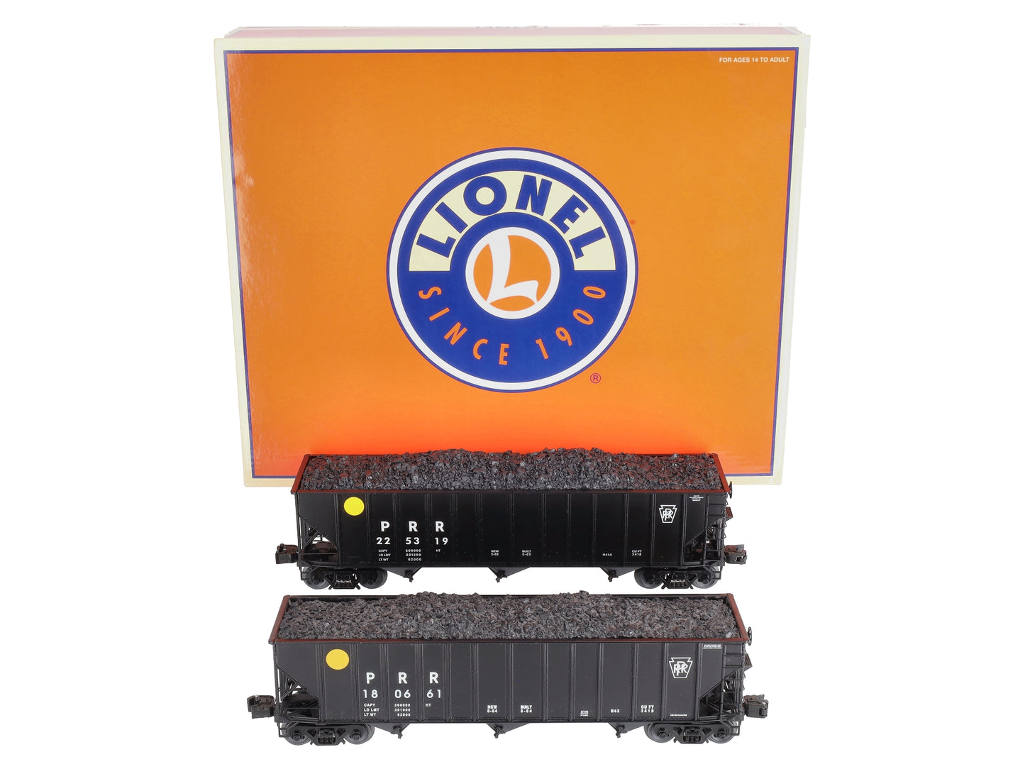 Lionel 2126158 O Pennsylvania 100 Ton Hopper Pack B (Set of 2)