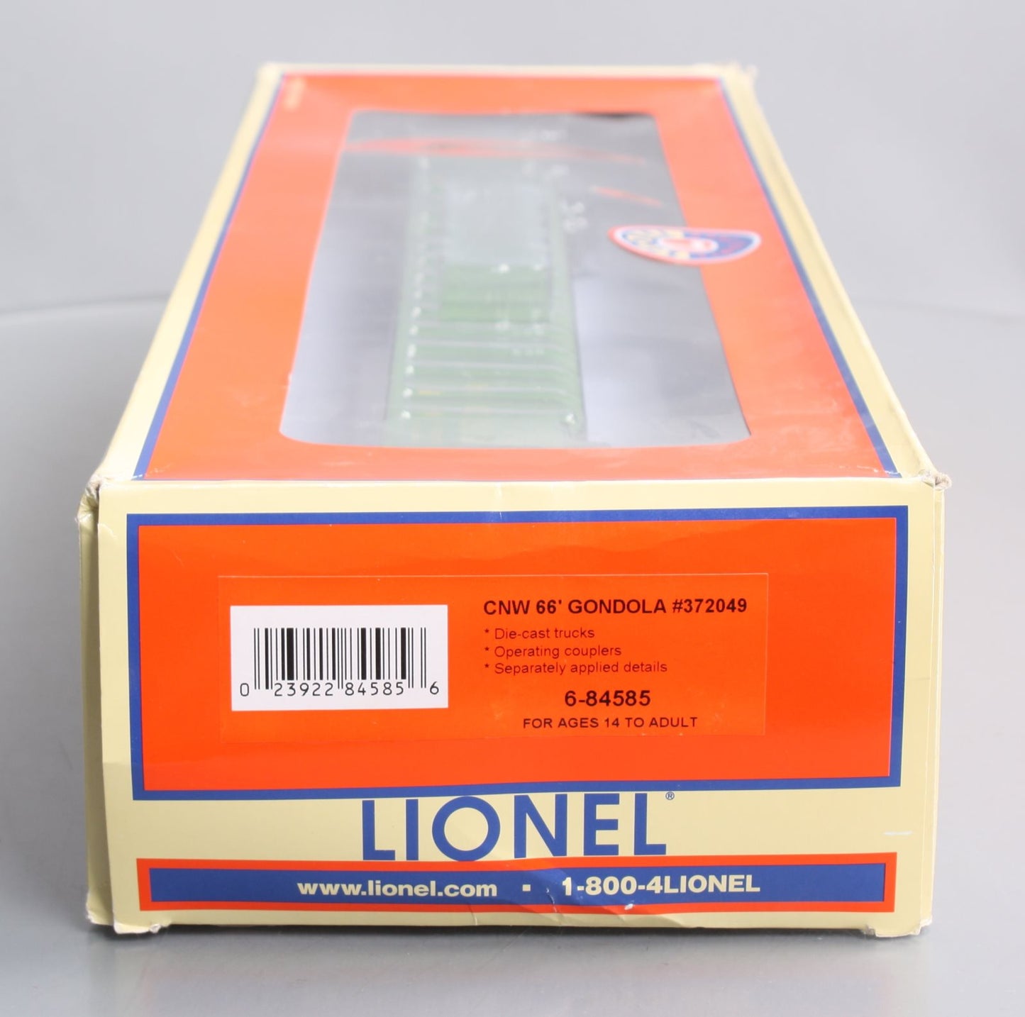 Lionel 6-84585 O Chicago & North Western 65' Mill Gondola #342049
