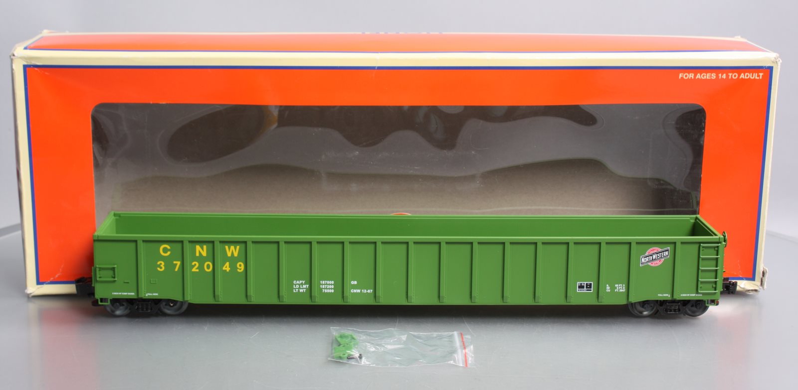 Lionel 6-84585 O Chicago & North Western 65' Mill Gondola #342049