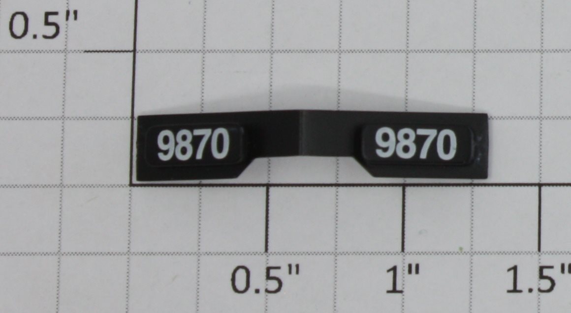 Lionel 8250-110 Rear Number Board #9870