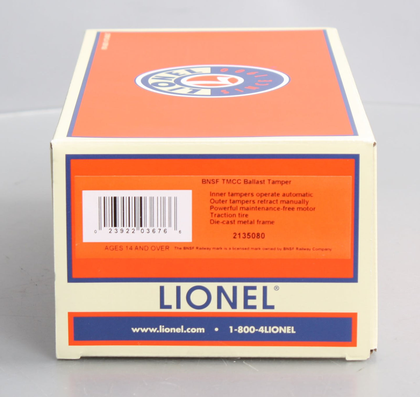 Lionel 2135080 O Burlington Northern Santa Fe TMCC Ballast Tamper NIB