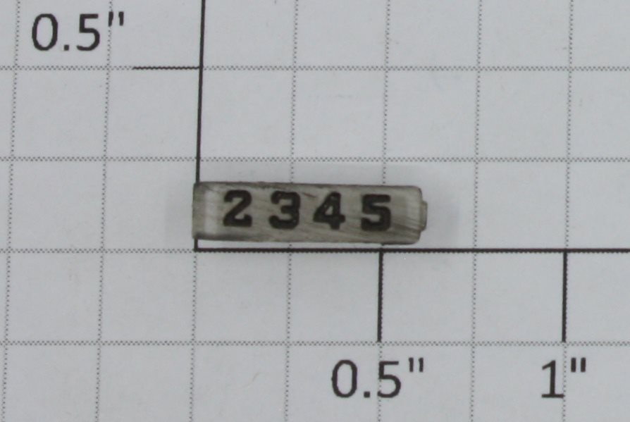 Lionel 2345-6 Right Hand Clear Marker Lens/Number Board with Black Lettering