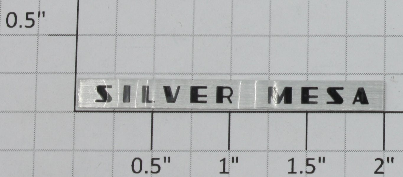 Lionel 19161-20 "Silver Mesa" Adhesive Nameplate Plaque