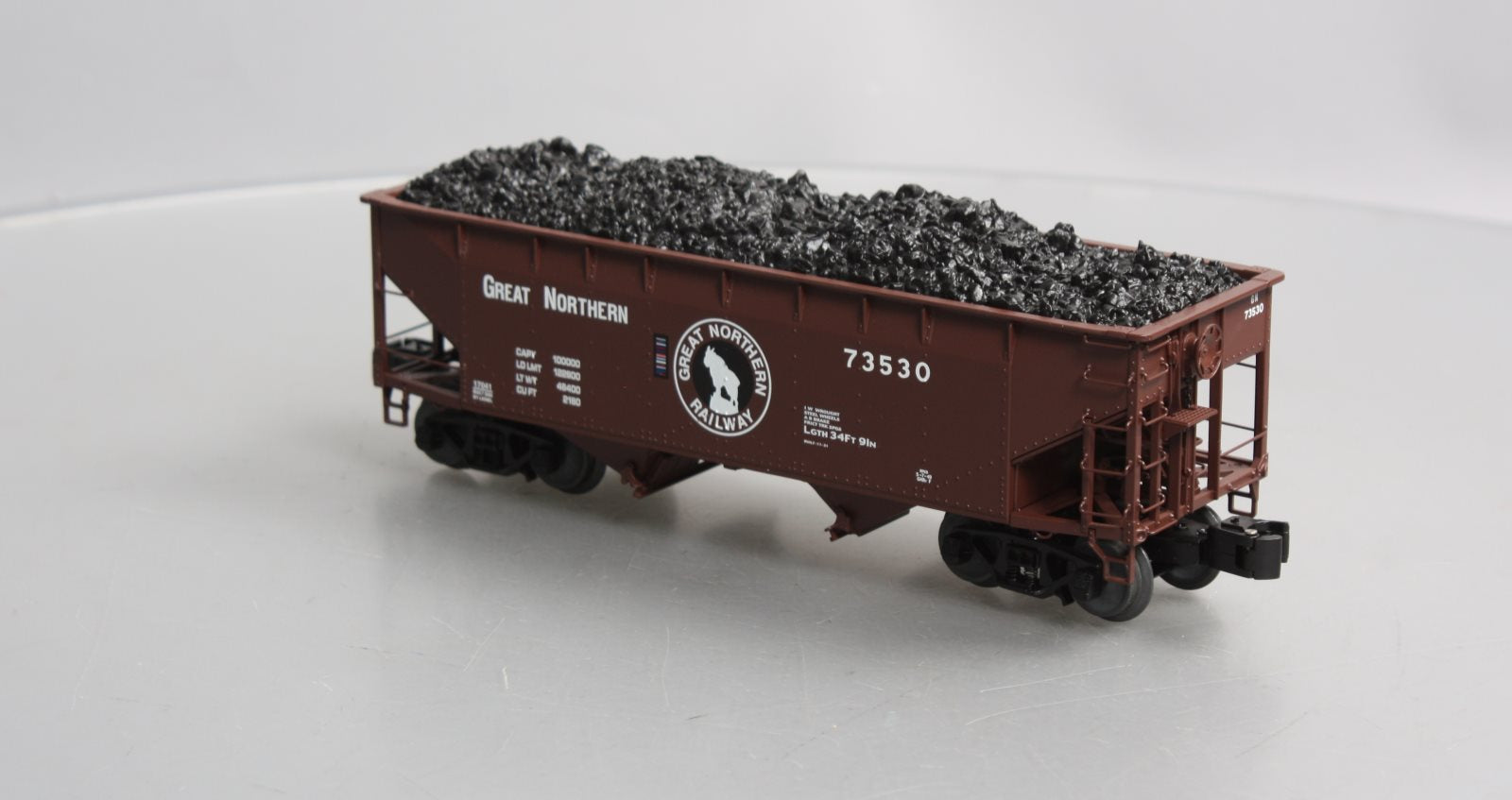Lionel 6-17041 O Gauge Great Norhern Die-Cast Offset 2-Bay Hopper w/ Load #73530