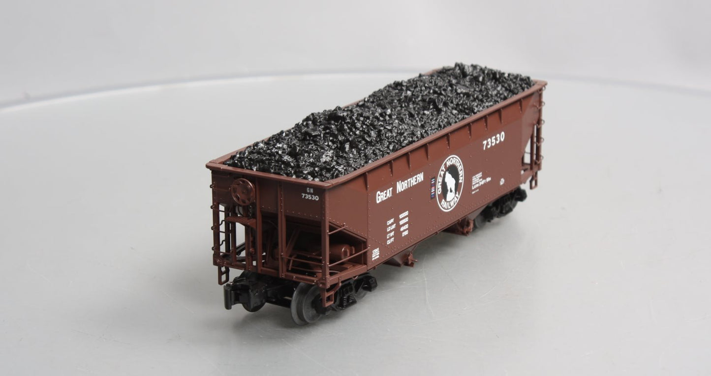 Lionel 6-17041 O Gauge Great Norhern Die-Cast Offset 2-Bay Hopper w/ Load #73530
