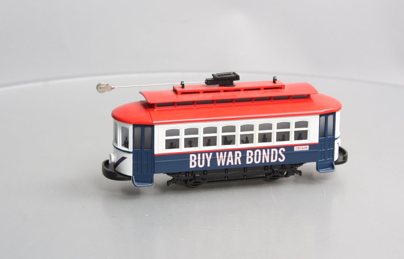 MTH 30-2582 O Scale Buy War Bonds Bump-N-Go Trolley LN/Box