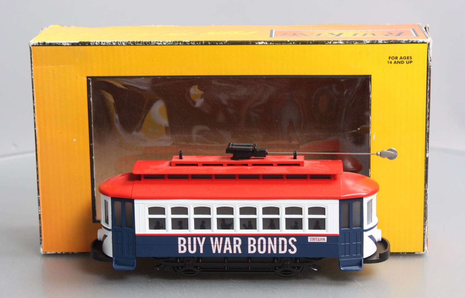 MTH 30-2582 O Scale Buy War Bonds Bump-N-Go Trolley LN/Box