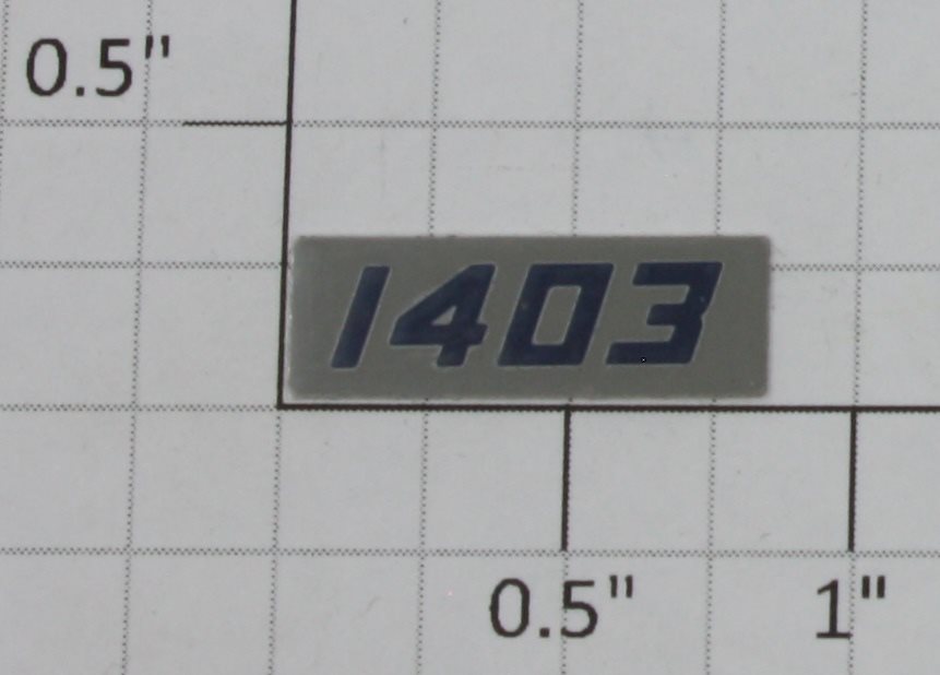 Lionel 19145-30 C&O Aluminum Combo Nameplate #1403