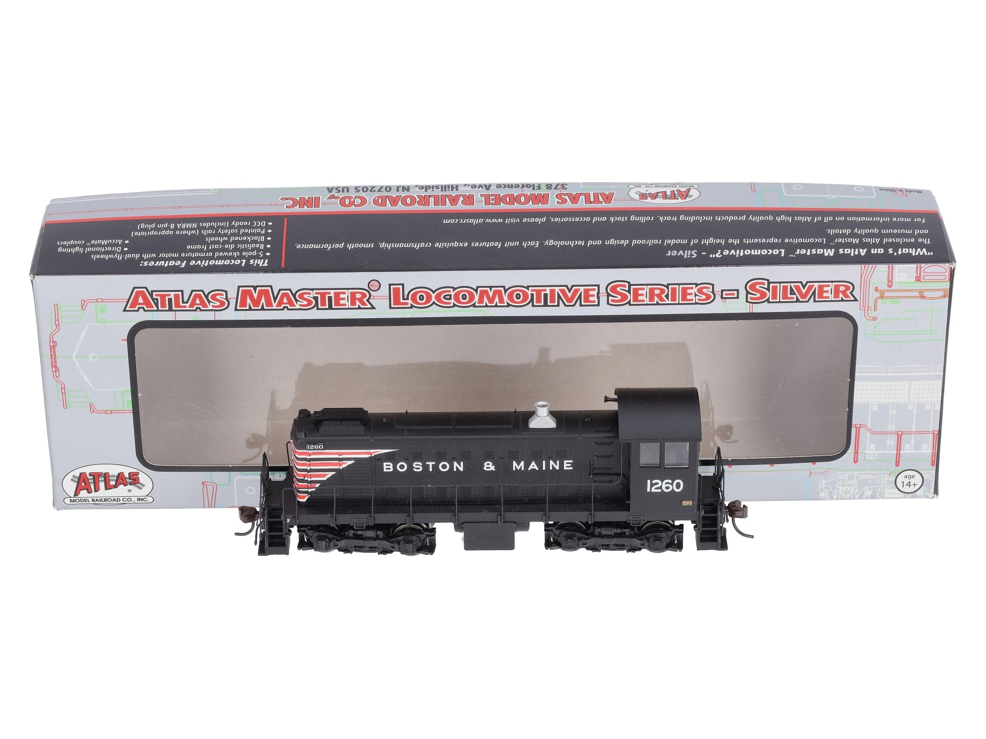Atlas 10001464 HO Boston & Maine Alco S-2 DC #1260 – Trainz
