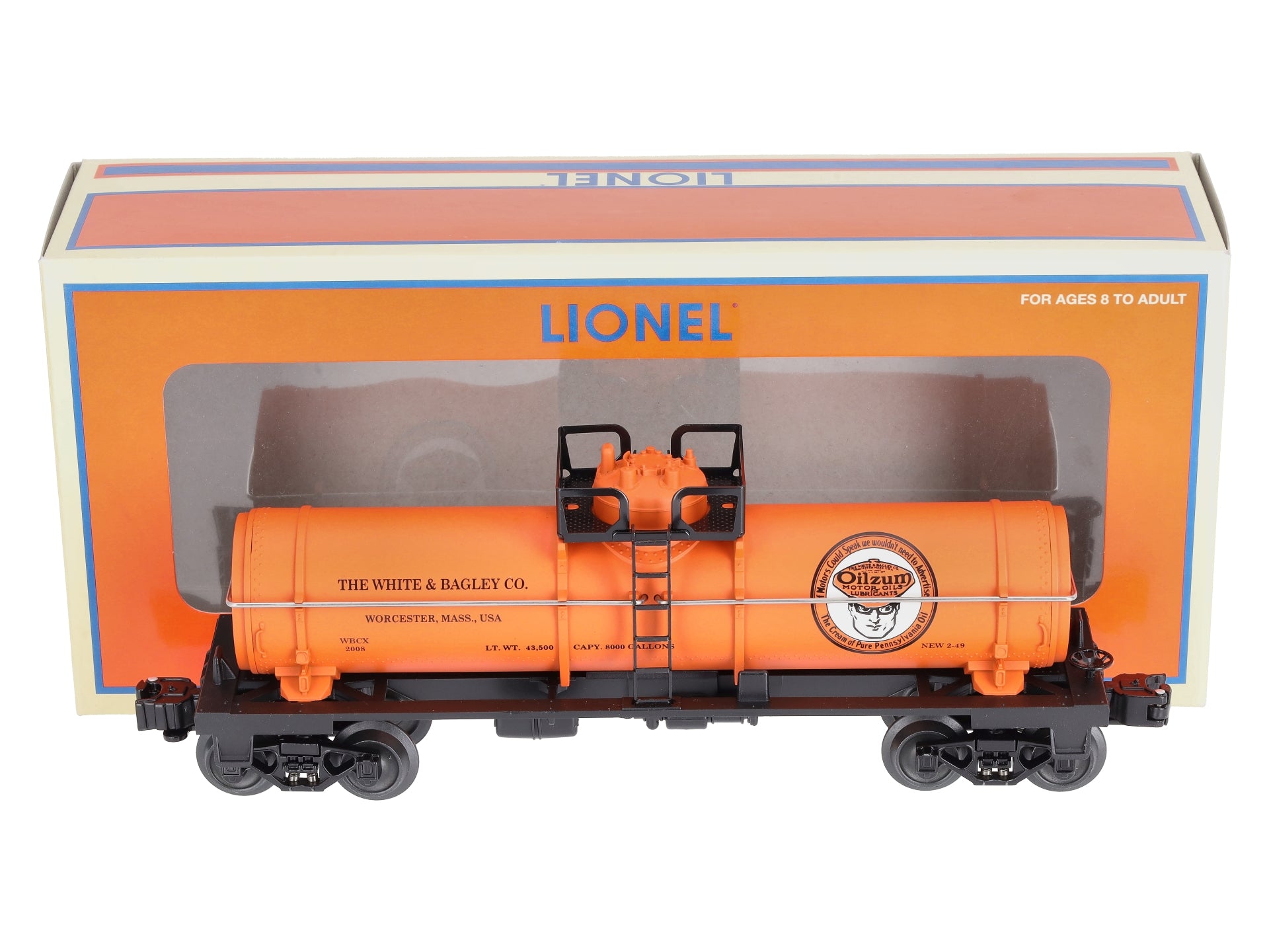 Lionel 6-52448 O Gauge NETCA 2008 Oilzum Tank Car #2008 LN/Box