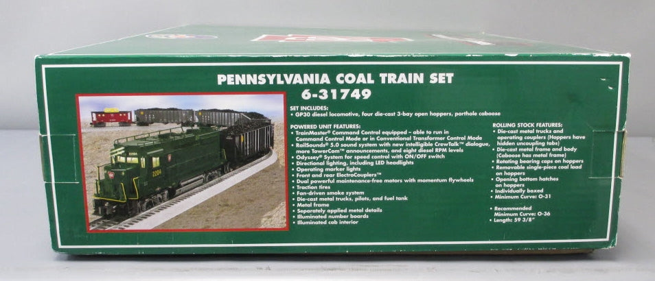 Lionel 6-31749 O Gauge Pennsylvania RR Coal Train Diesel Train Set with TMCC