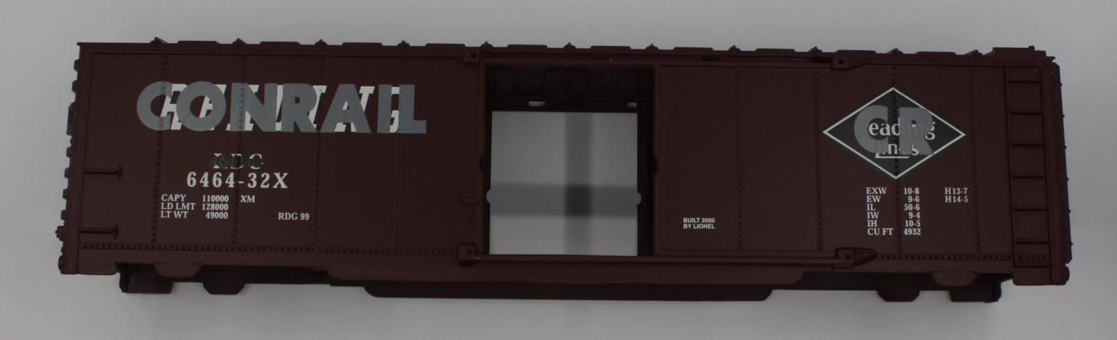Lionel 29288-7 Conrail Reading Overstamp Boxcar Shell