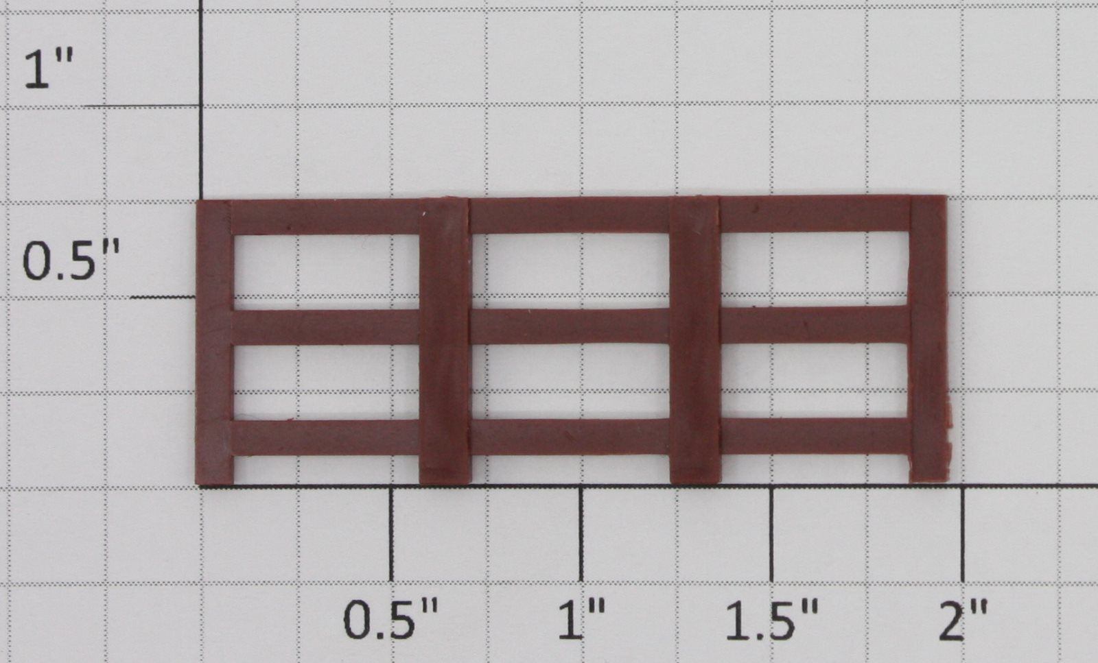 Lionel 1877-6 Short Red-Brown Fence Section