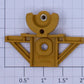 Lionel 16322-25 Yellow TTUX Female Articulated Coupler
