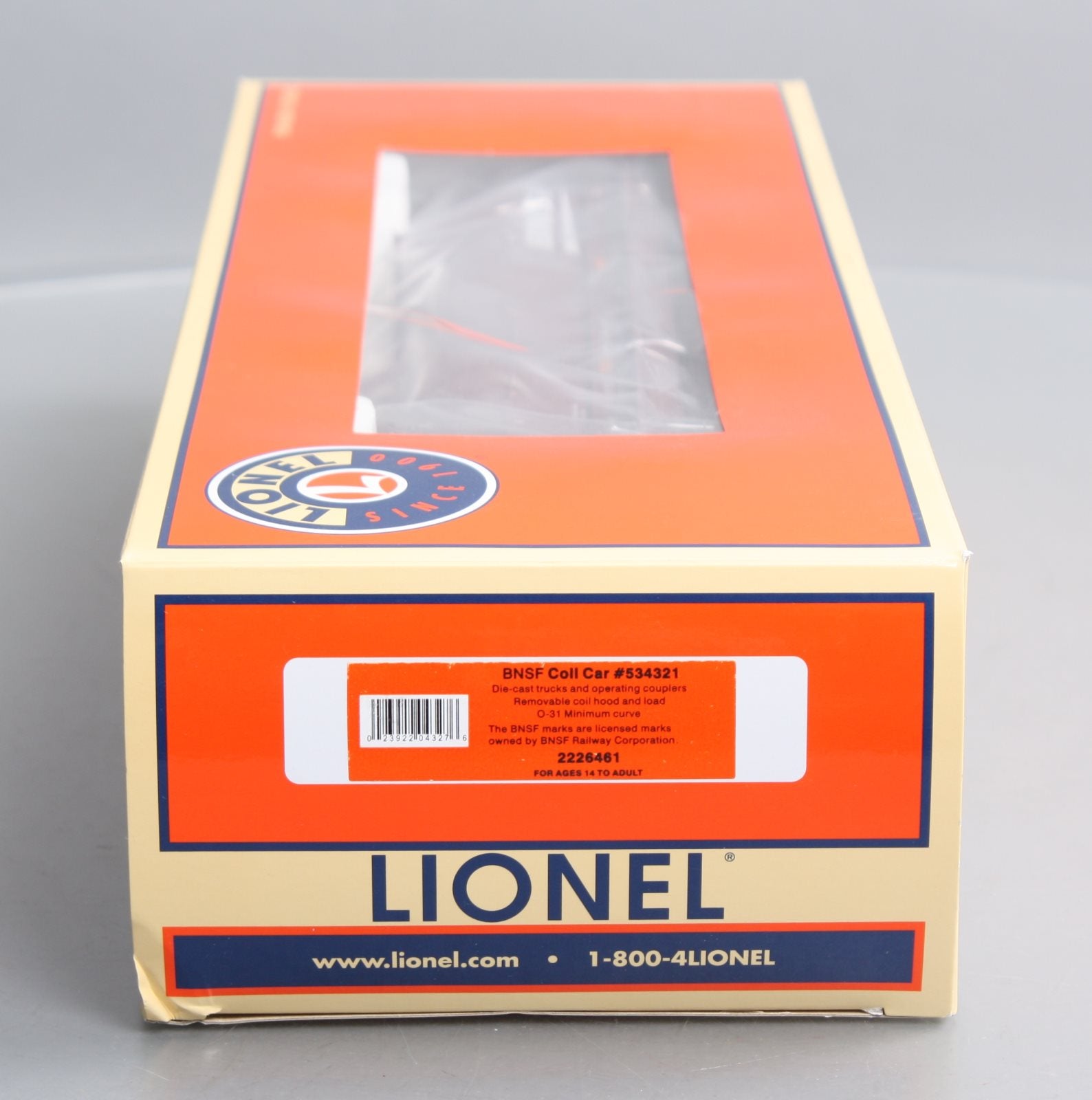 Lionel 2226461 O Burlington Northern Santa Fe Coil Car #534321 LN/Box
