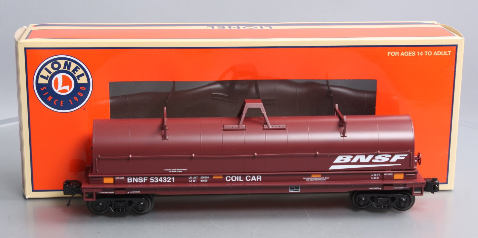 Lionel 2226461 O Burlington Northern Santa Fe Coil Car #534321 LN/Box