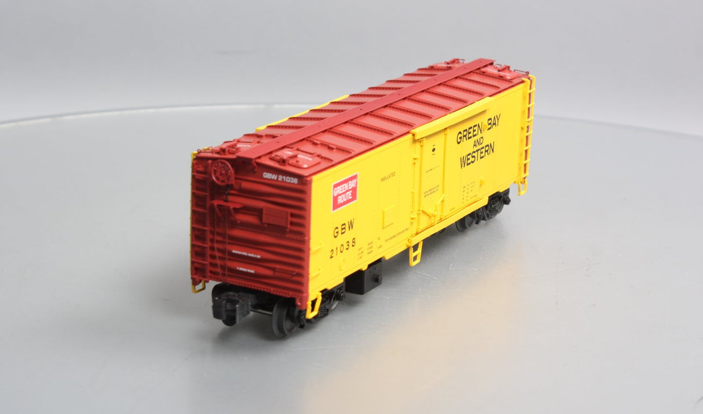 Lionel 2026082 O Gauge Green Bay & Western 40'' Plug Door Reefer #21038