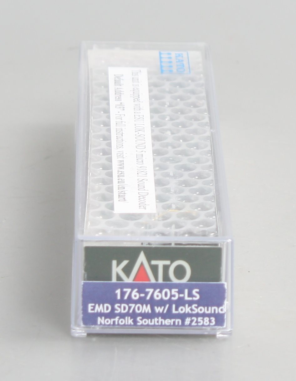 Kato 176-7605-LS N Norfolk Southern EMD SD70M Diesel #2583 w/ DCC & Sound