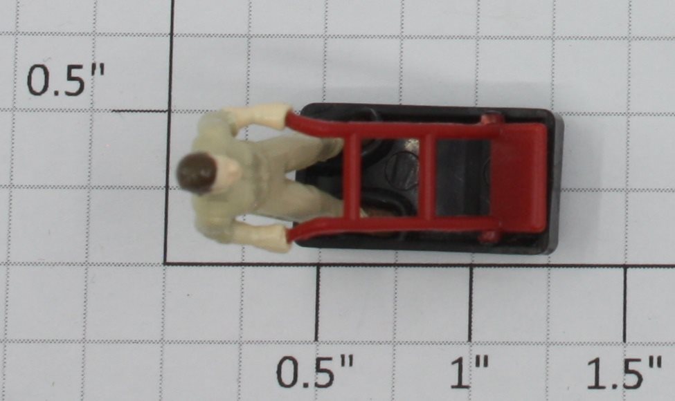 Lionel 12929-12 Figure with Handtruck on Base for Rail Truck Loading Dock