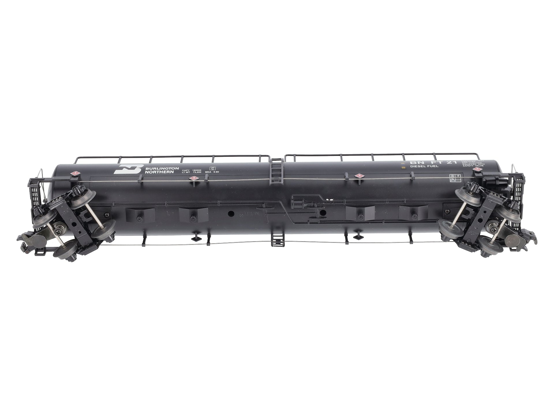 MTH 20-90014A O Burlington Northern 20K 4-Compartment Tank Car #21 EX/Box