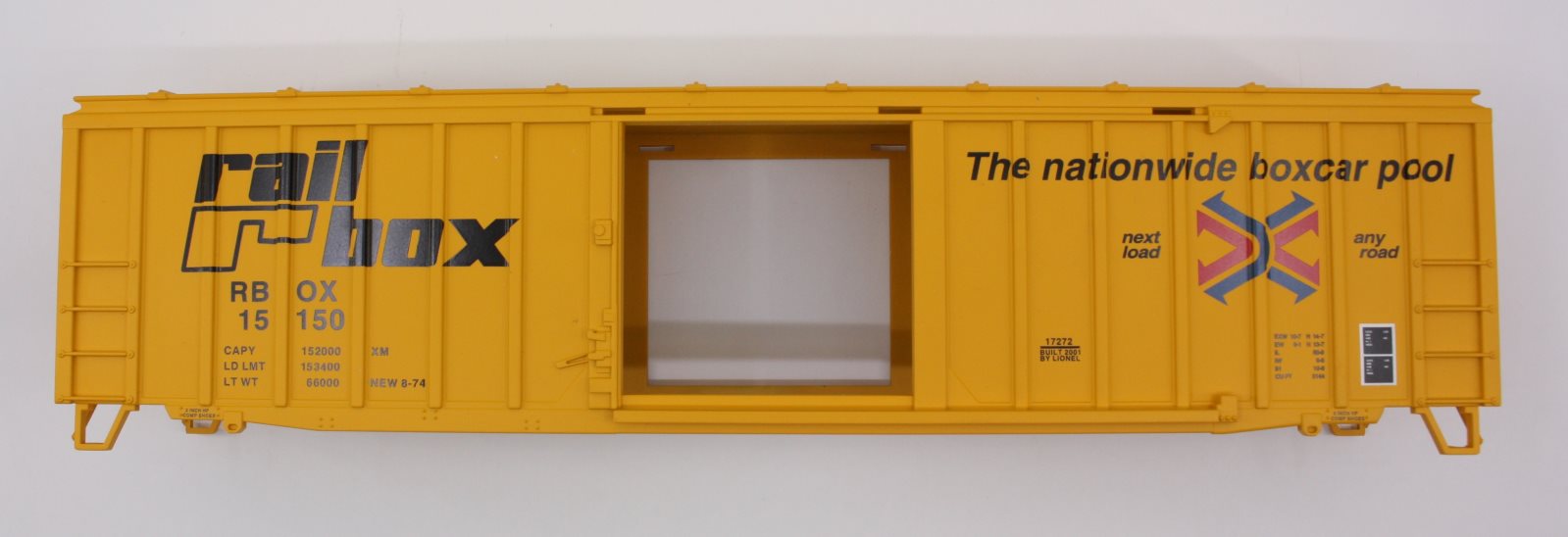 Lionel 17272-7 #15150 Railbox 50' Boxcar Shell