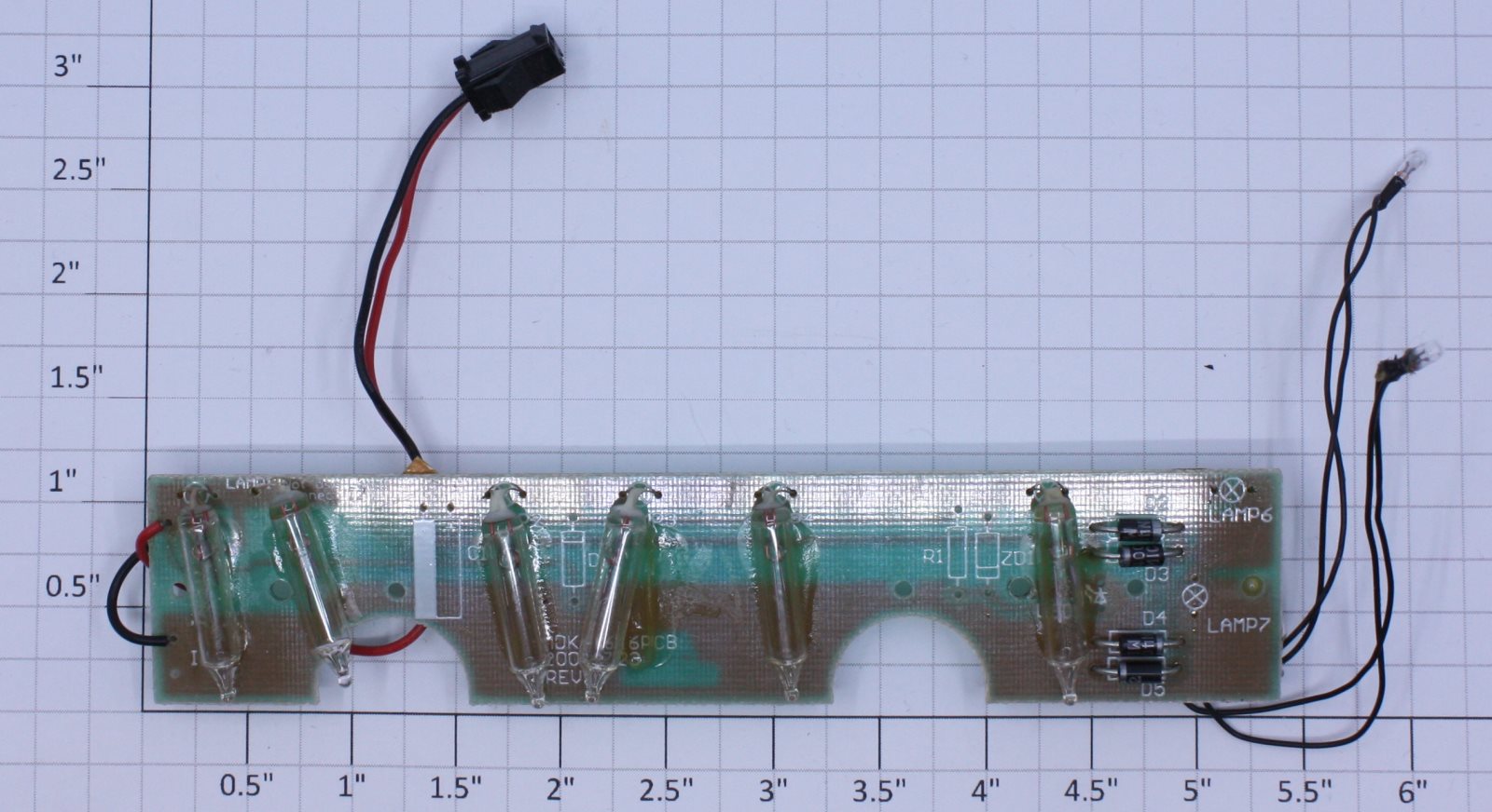 K-Line K616-E001 Off Center Caboose 9-Light Lighting Board MDK-T616PCB 20010723