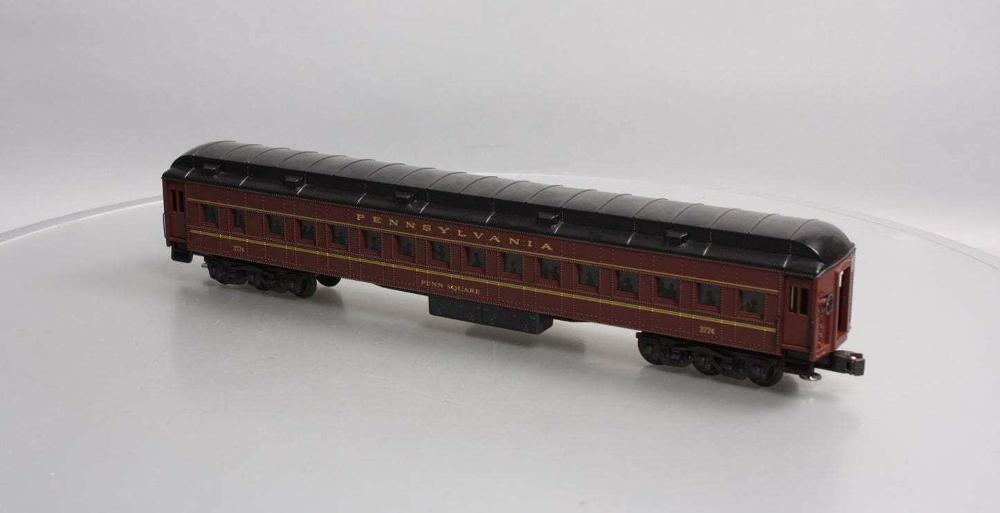 K-Line K-3774 O Gauge Pennsylvania "Penn Square" 18" Heavyweight Coach Car #3774 EX/Box