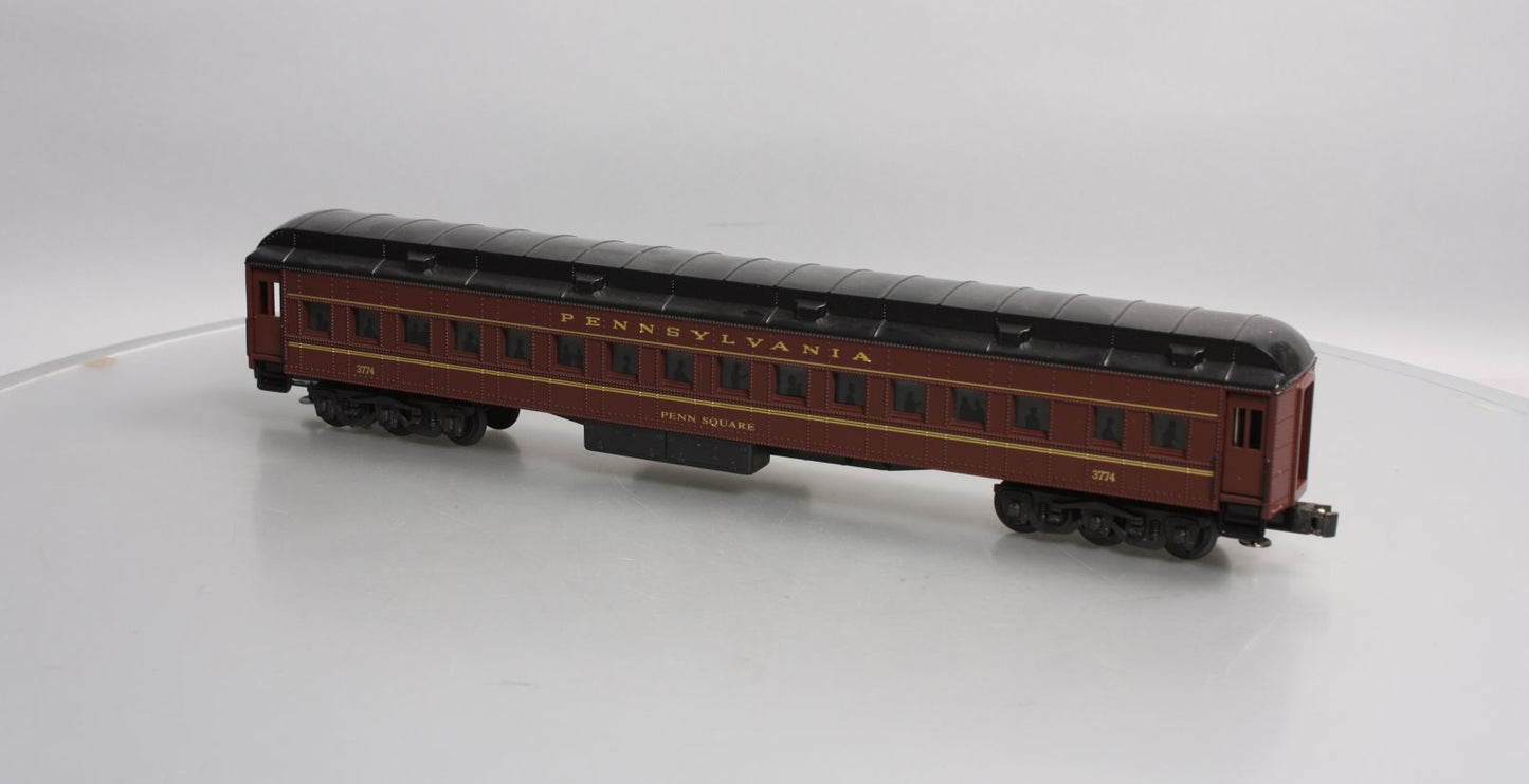 K-Line K-3774 O Gauge Pennsylvania "Penn Square" 18" Heavyweight Coach Car #3774 EX/Box
