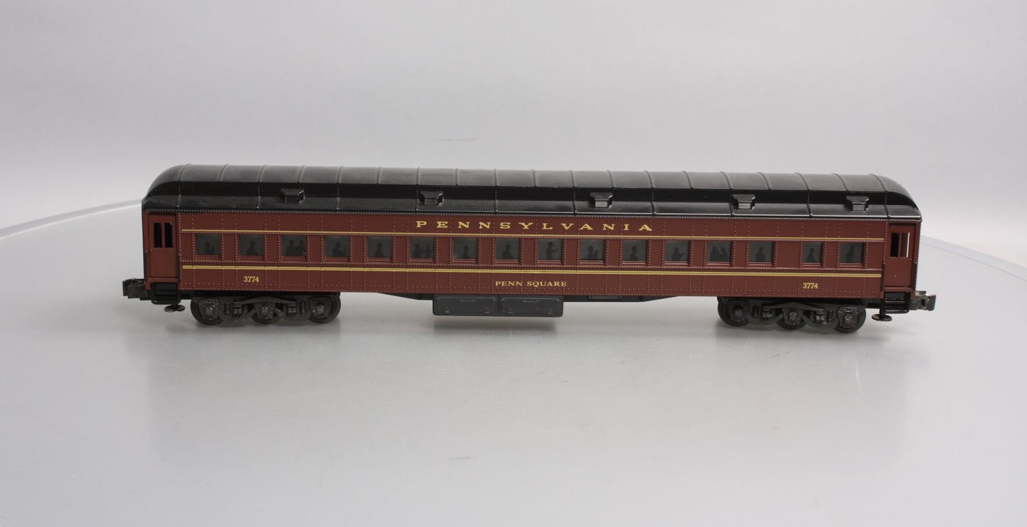 K-Line K-3774 O Gauge Pennsylvania "Penn Square" 18" Heavyweight Coach Car #3774 EX/Box