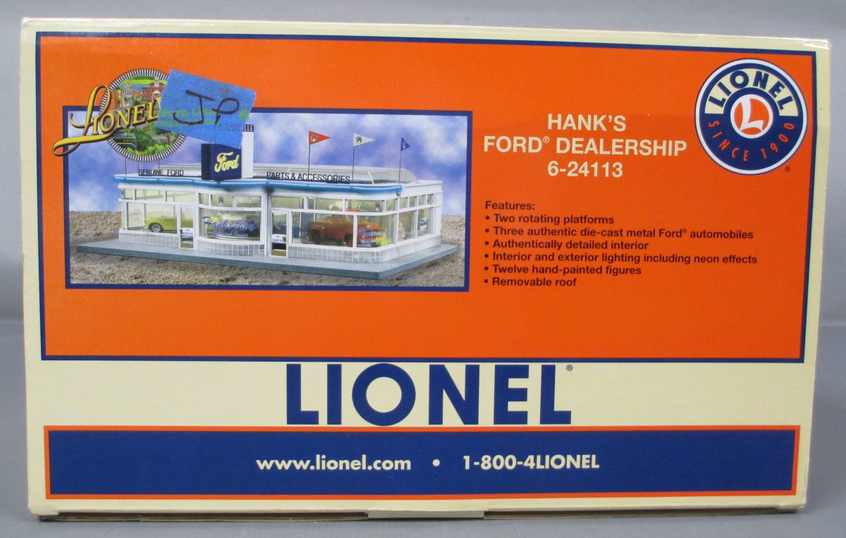 Lionel 6-24113 O Gauge Hank's Lionelville Ford Auto Dealership LN/Box
