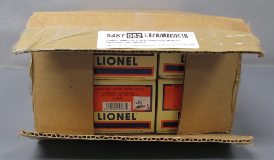 Lionel 6-19069 O Gauge Pullman Baby Madison Passenger Cars (Set of 4) LN/Box