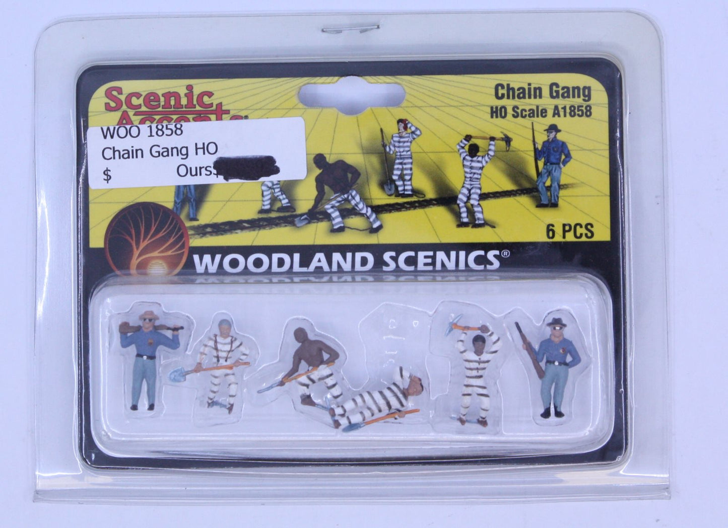 Woodland Scenics A1858 HO Scenic Accents Chain Gang Figures (Set of 6)