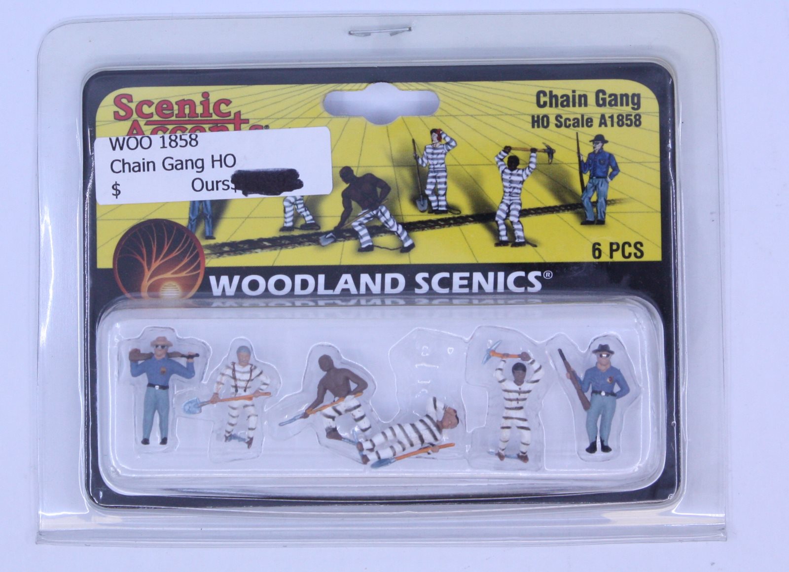 Woodland Scenics A1858 HO Scenic Accents Chain Gang Figures (Set of 6)