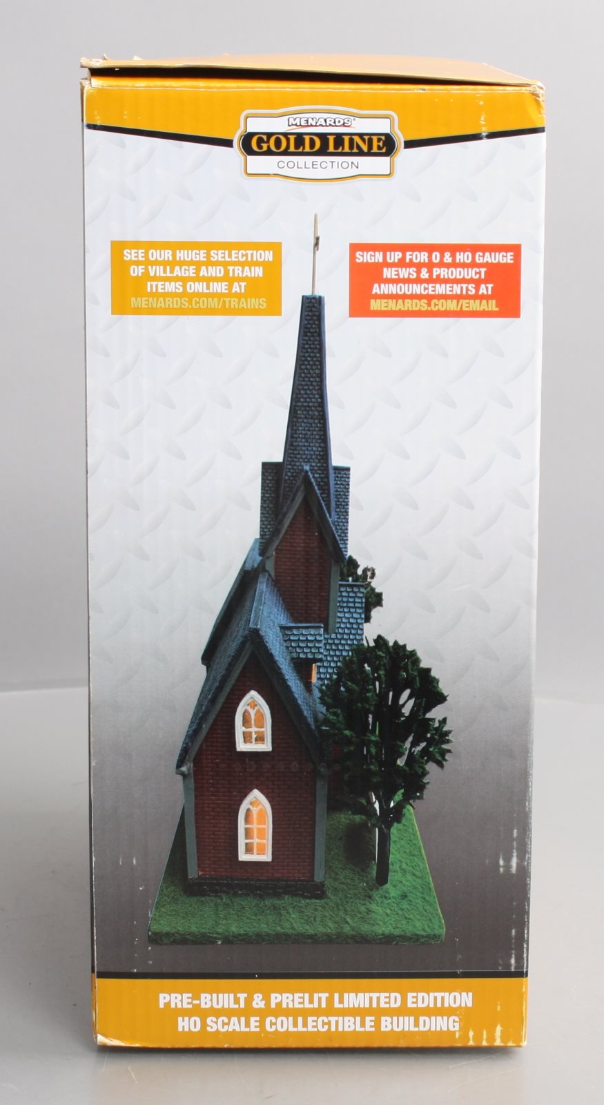 Menards 279-6362 HO Scale Red Church Pre-Built Building