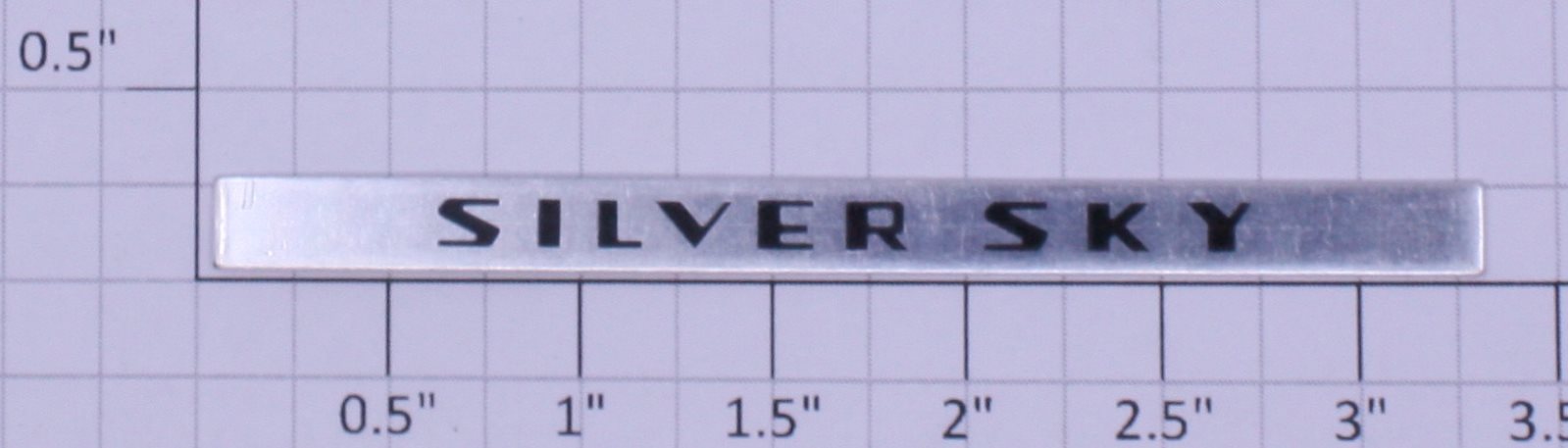 Lionel 19127-30 Silver Sky Adhesive Nameplate