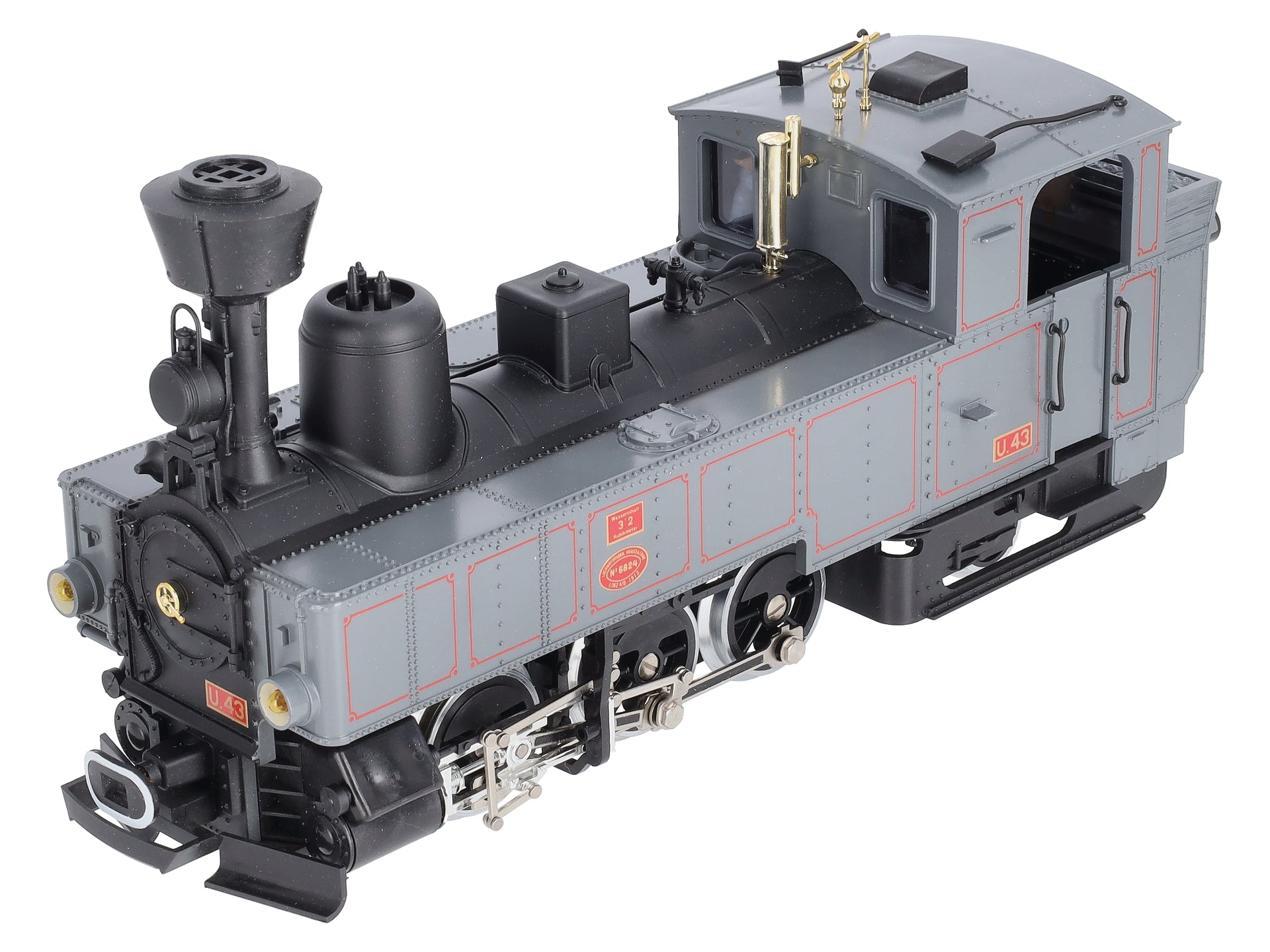 LGB 2070D G Steirmarkische Landesbahn 0-6-2 Gray Steam Locomotive w/Smoke #6824 LN/Box